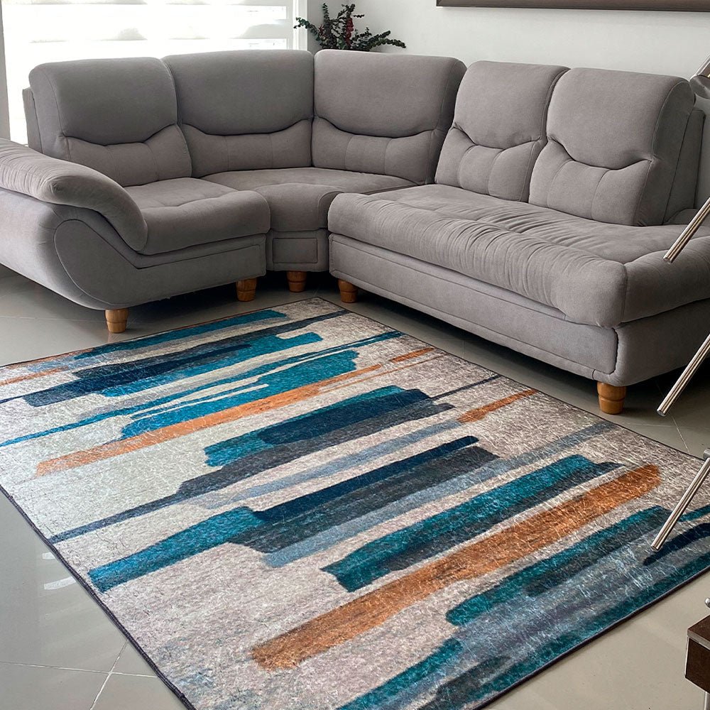 Tapete de Sala Persa Dorado 200x150cm de Figuras Geometricas - TAPETES Y ALFOMBRAS | Bylmo
