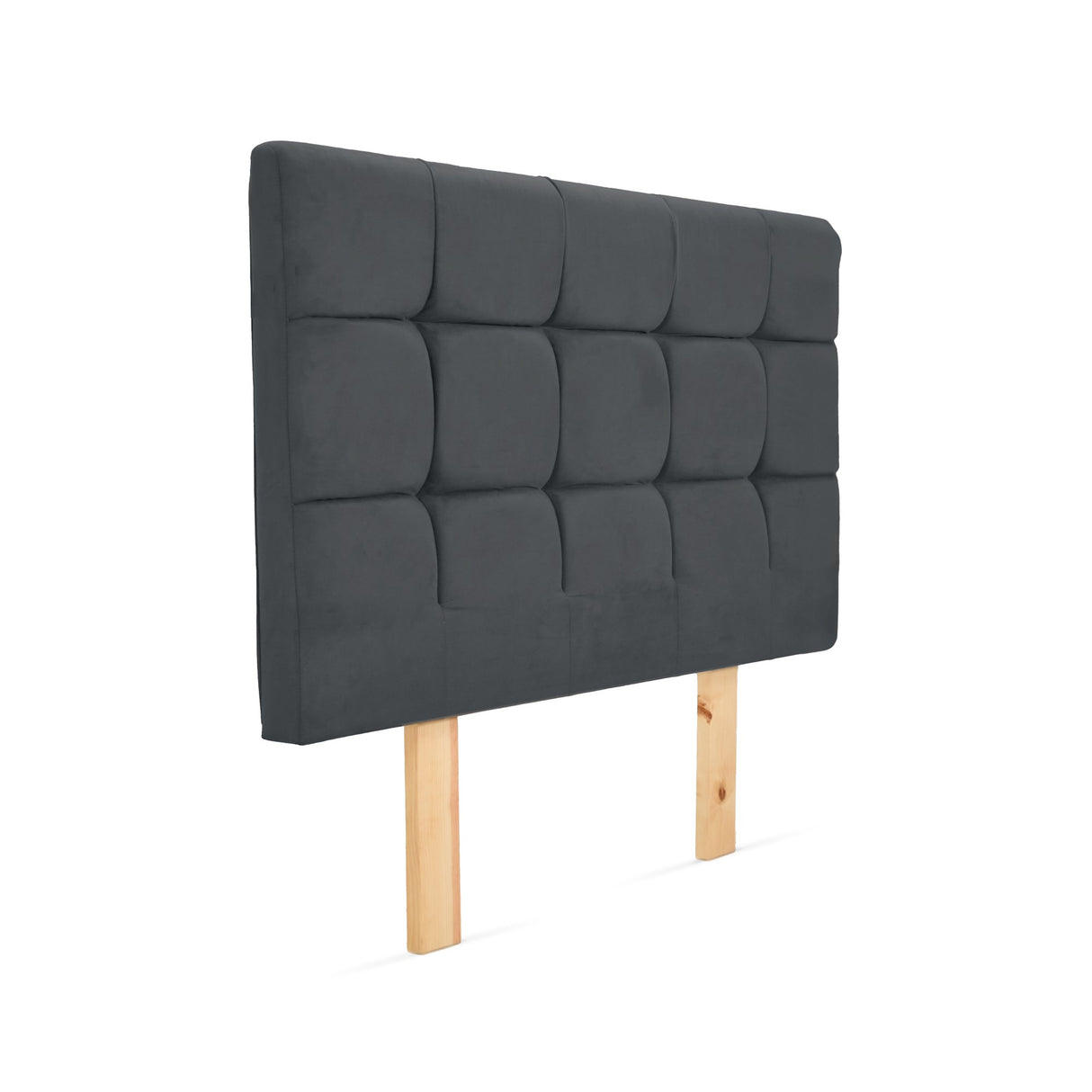 Cabecero Abullonado Brend Gris Natural 156x132cm Para Cama Doble - CABECEROS | Bylmo