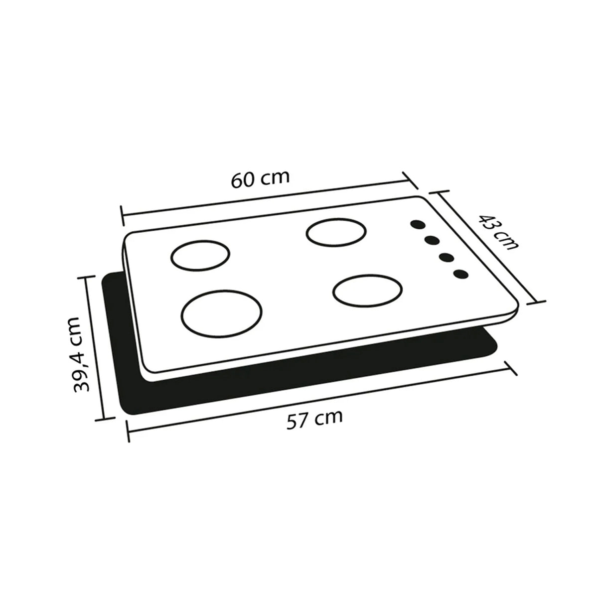 Cocina Modular Ambar Blanco 150x75cm Con Mesón y Con Estufa - COCINAS | Bylmo