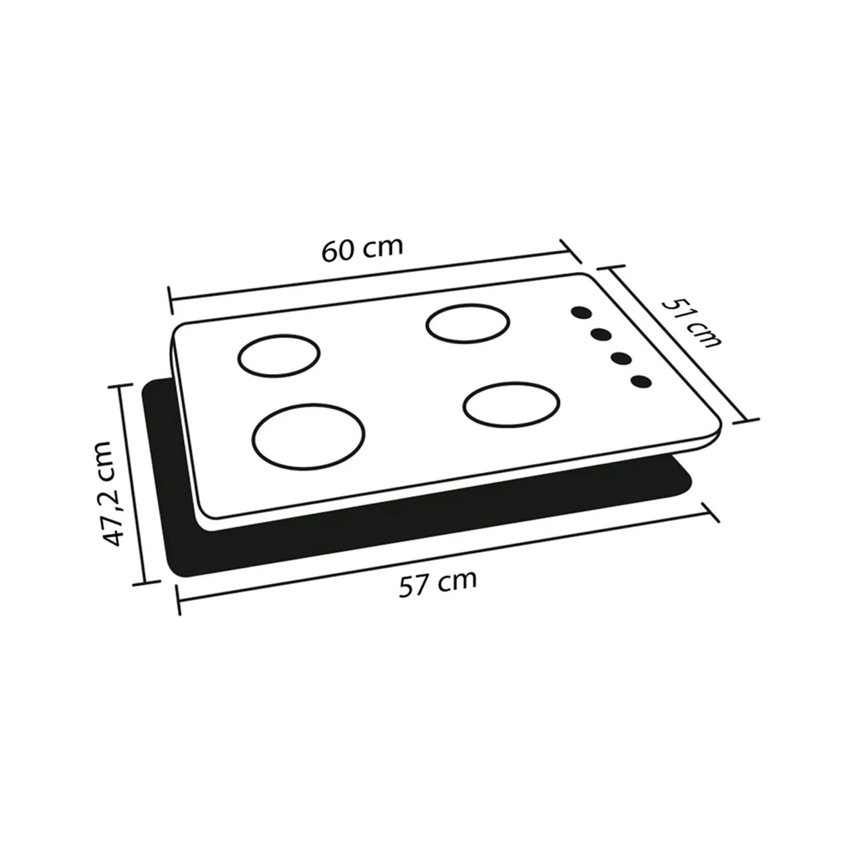 Cocina Modular Zafiro Blanco y Granito Perla 180x75cm Con Mesón y Con Estufa - COCINAS | Bylmo