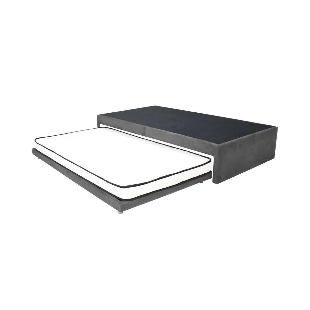 Cama Nido infantil Suecia Gris y Cromado 105x37cm para Colchón Sencillo 100 X 190 Cm con Colchoneta - CAMAS | Bylmo