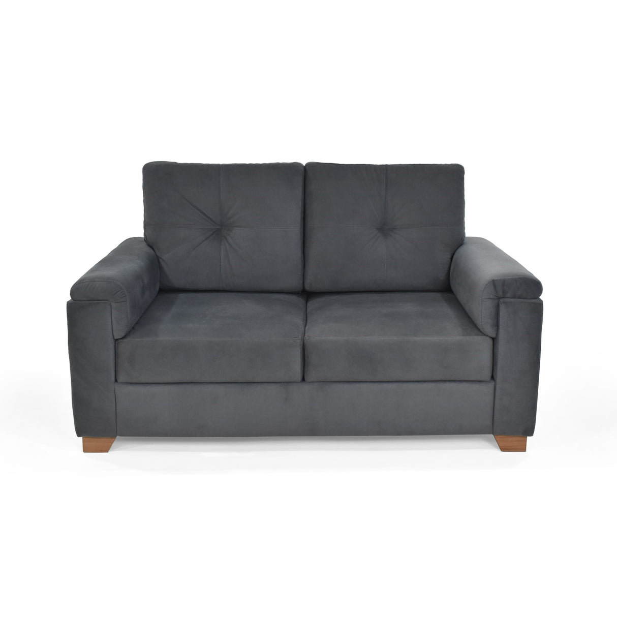 Sofá Zamora Gris 150x85cm de Dos Puestos con Apoya Brazos - SOFAS Y POLTRONAS | Bylmo