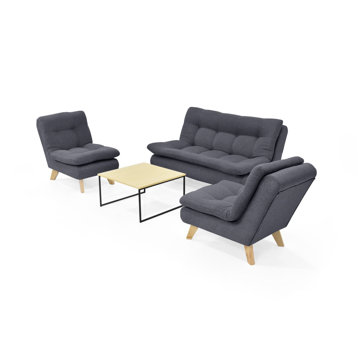 Sala Toulouse Gris 140x80cm de Cuatro Puestos - SOFAS Y POLTRONAS | Bylmo