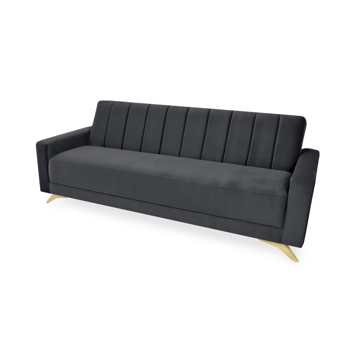 Sofá Dominic Gris 206x80cm de Tres Puestos Recinable con Apoya Brazos - SOFAS Y POLTRONAS | Bylmo