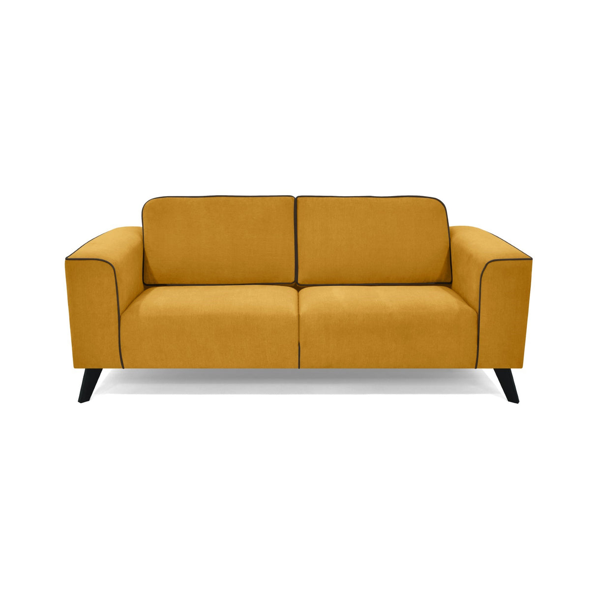 Sofá Lotus Mostaza 190x83cm de Dos Puestos con Apoya Brazos - SOFAS Y POLTRONAS | Bylmo
