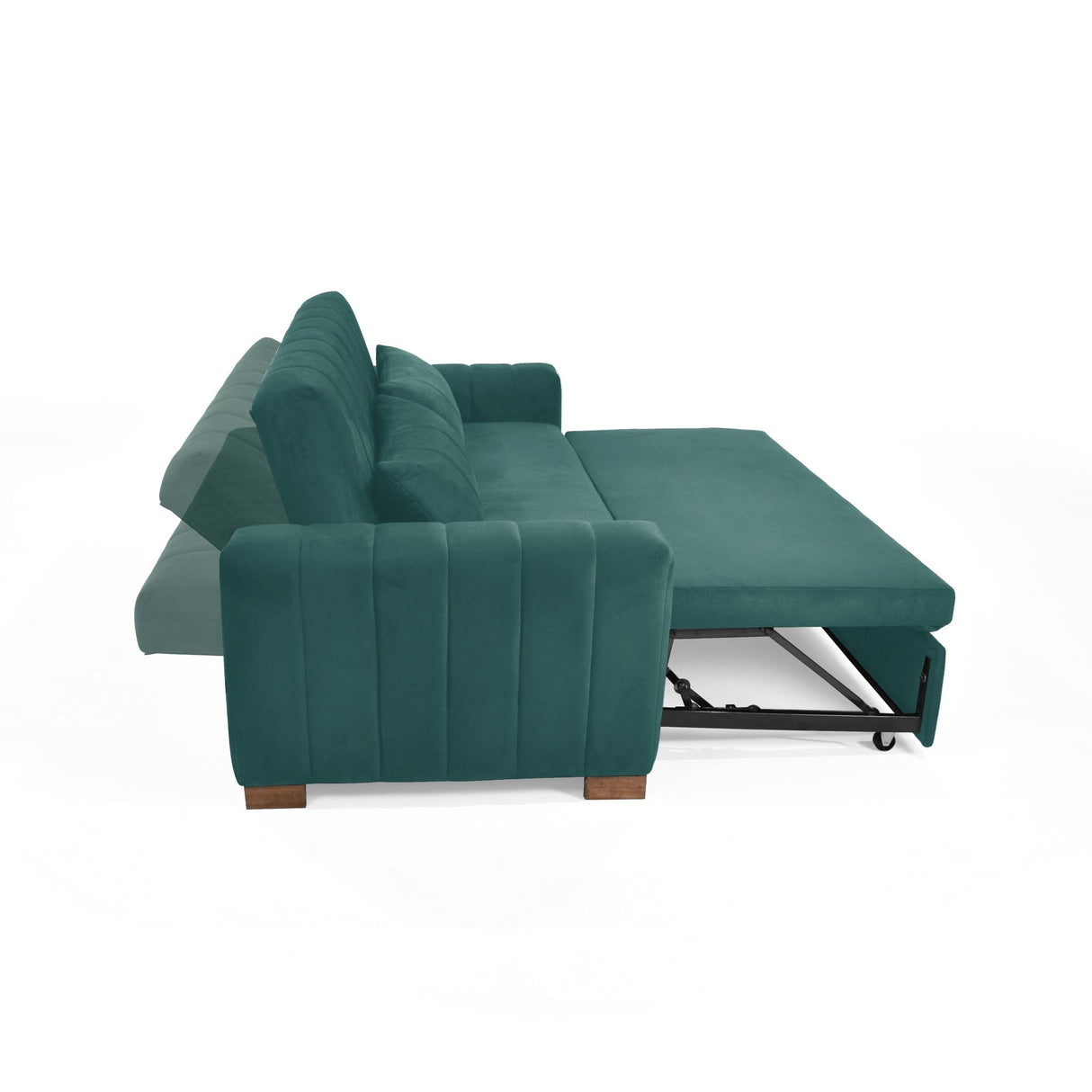 Sofacama Hannover Petróleo 210x85cm de Tres Puestos Recinable con Apoya Brazos - SOFAS Y POLTRONAS | Bylmo