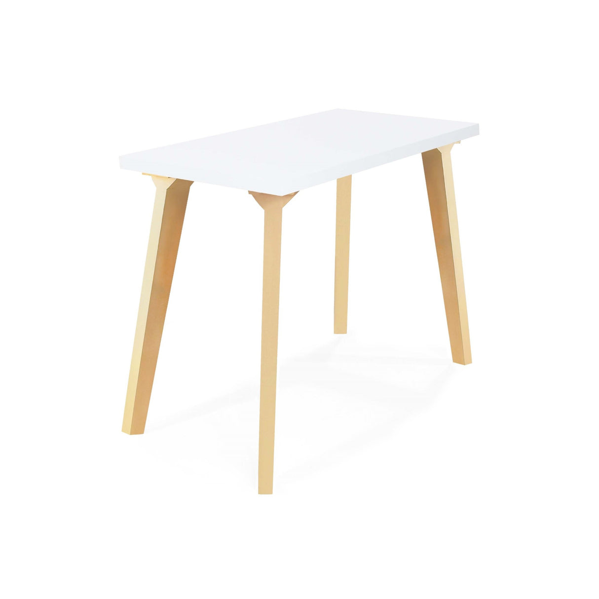Escritorio Celen Blanco y Natural 100x77.5cm Sin Cajones - ESCRITORIOS | Bylmo