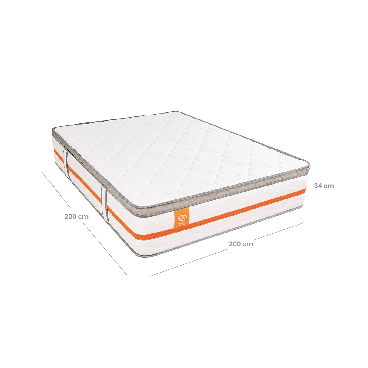 Colchón Firme Cromo Pro Blanco King 200x200cm Ortopedico con Pillow Sencillo - COLCHONES | Bylmo