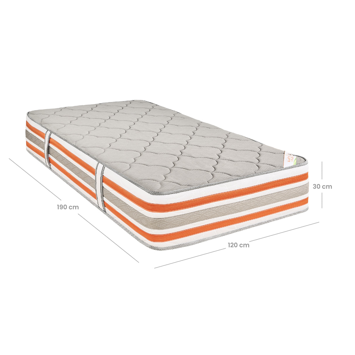 Colchón Firme Concord Pedic Gris Claro Semidoble 120x190cm Ortopedico - COLCHONES | Bylmo