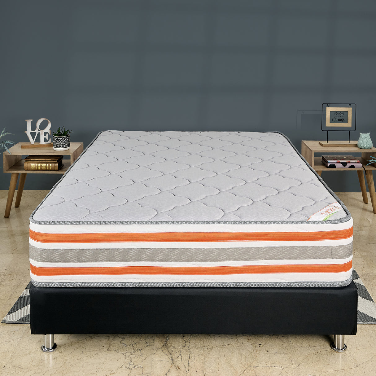 Colchón Firme Concord Pedic Gris Claro King 200x190cm Ortopedico - COLCHONES | Bylmo