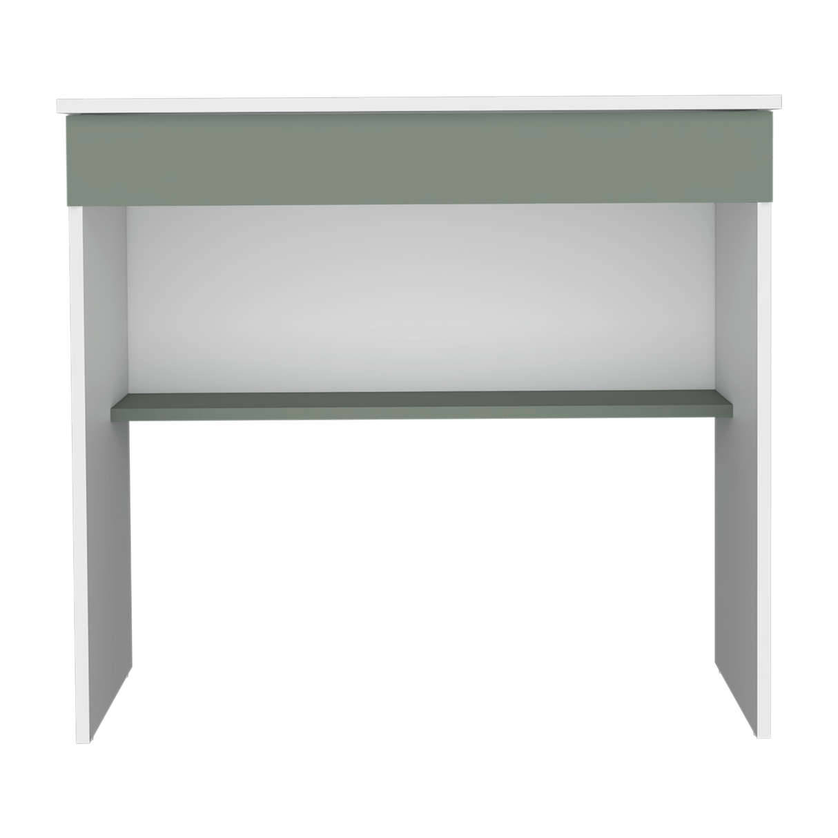 Escritorio Ohio Blanco y Agave 80x73cm con Un Cajón - ESCRITORIOS | Bylmo