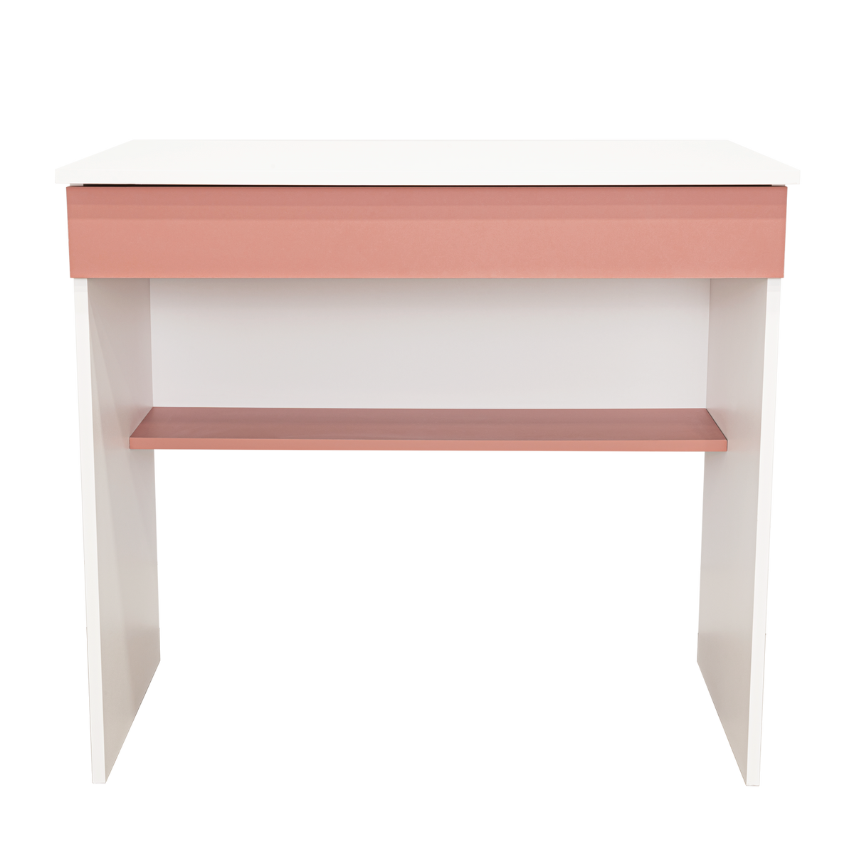 Escritorio Ohio Blanco y Arupo 80x73cm con Un Cajón - ESCRITORIOS | Bylmo
