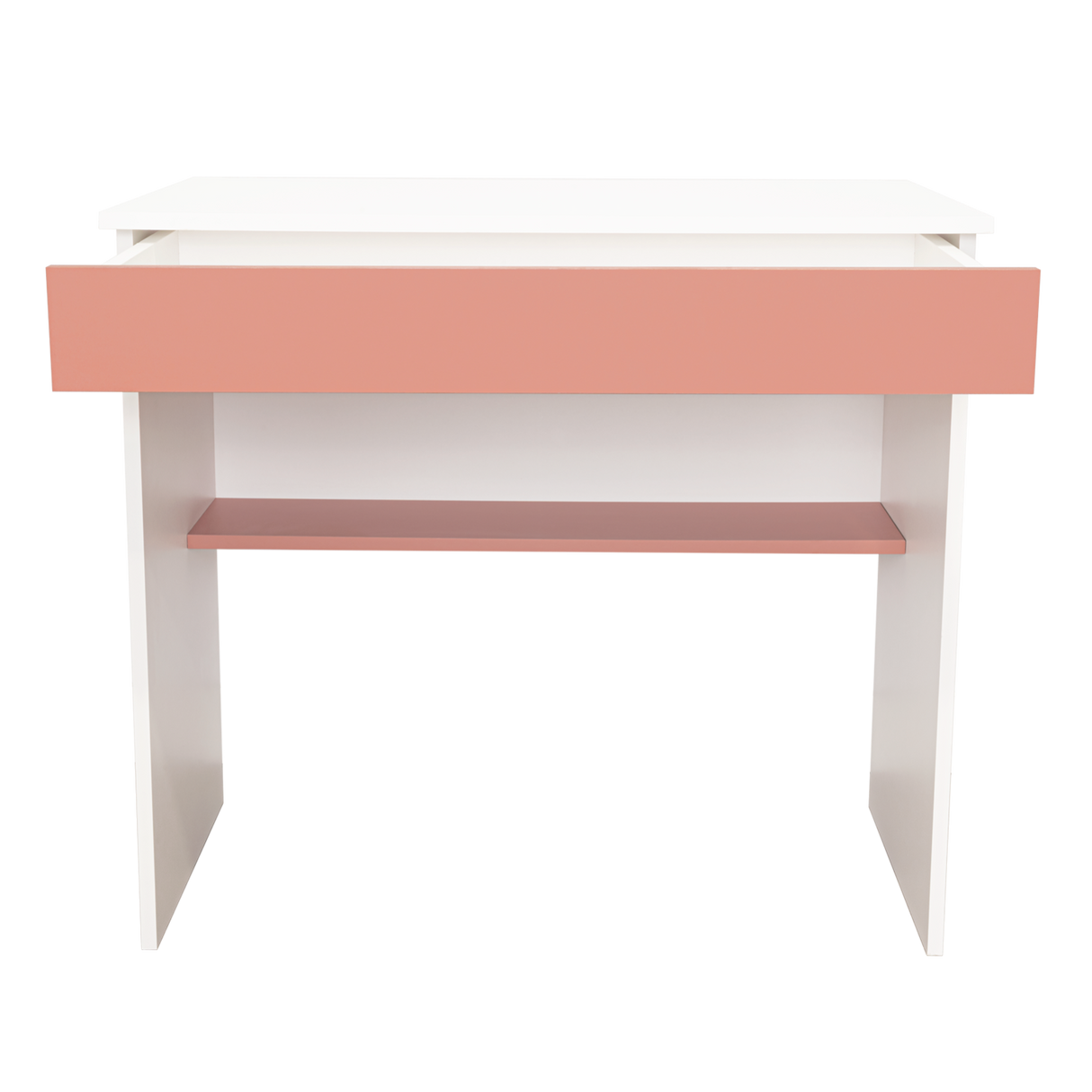 Escritorio Ohio Blanco y Arupo 80x73cm con Un Cajón - ESCRITORIOS | Bylmo