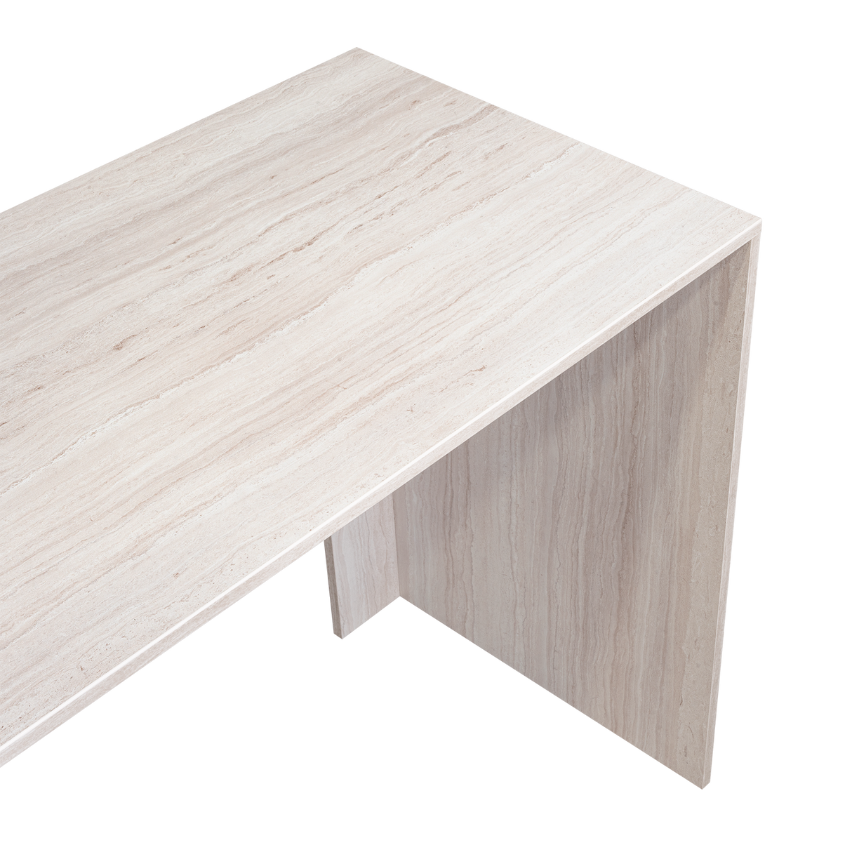 Escritorio Leira Tivoli y Blanco 151.5x75.6cm sin Cajones - ESCRITORIOS | Bylmo