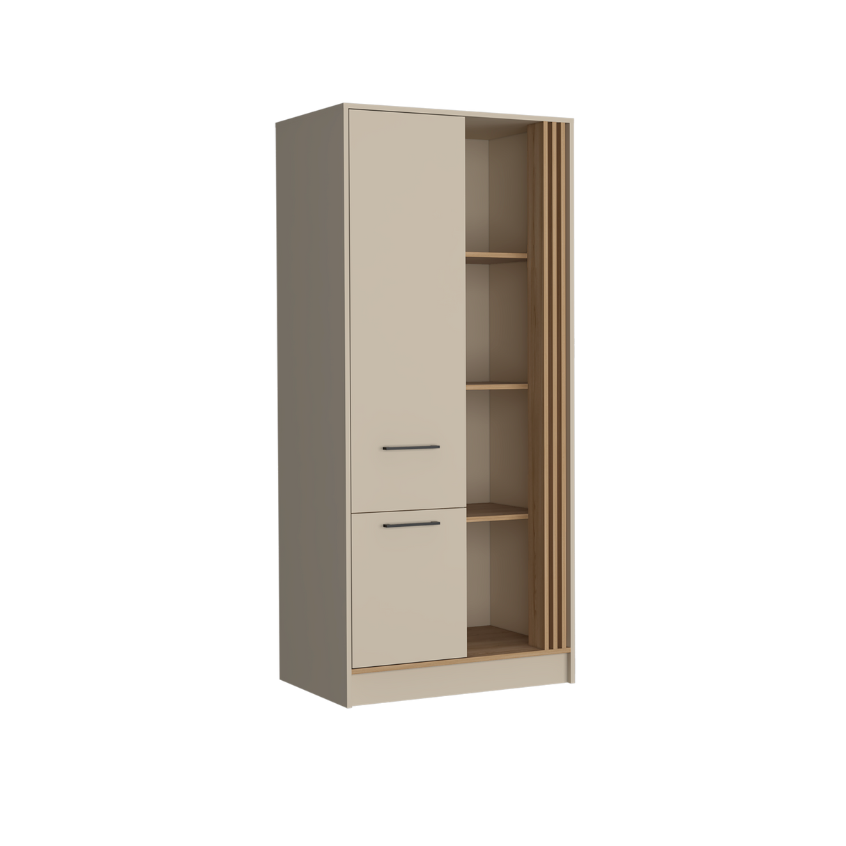 Closet Vance Capri y Fresno Europeo 80x180cm Con Un Cajón y Seis Compartimientos - CLOSETS | Bylmo
