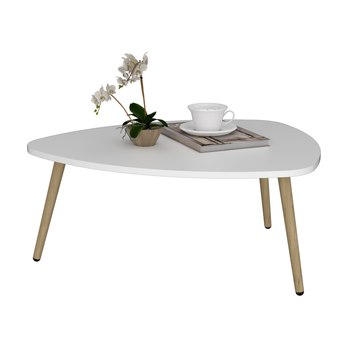Mesa de Centro Narvik Blanco 74.1x31.5cm Rectangular y con Patas - MESAS DE CENTRO | Bylmo