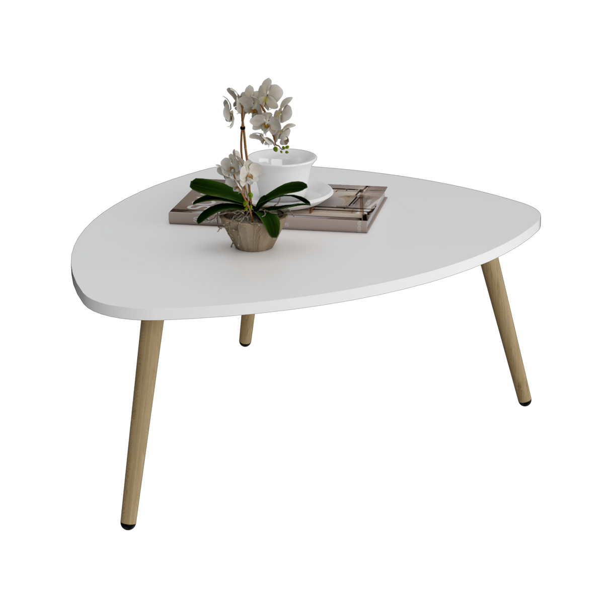 Mesa de Centro Narvik Blanco 74.1x31.5cm Rectangular y con Patas - MESAS DE CENTRO | Bylmo