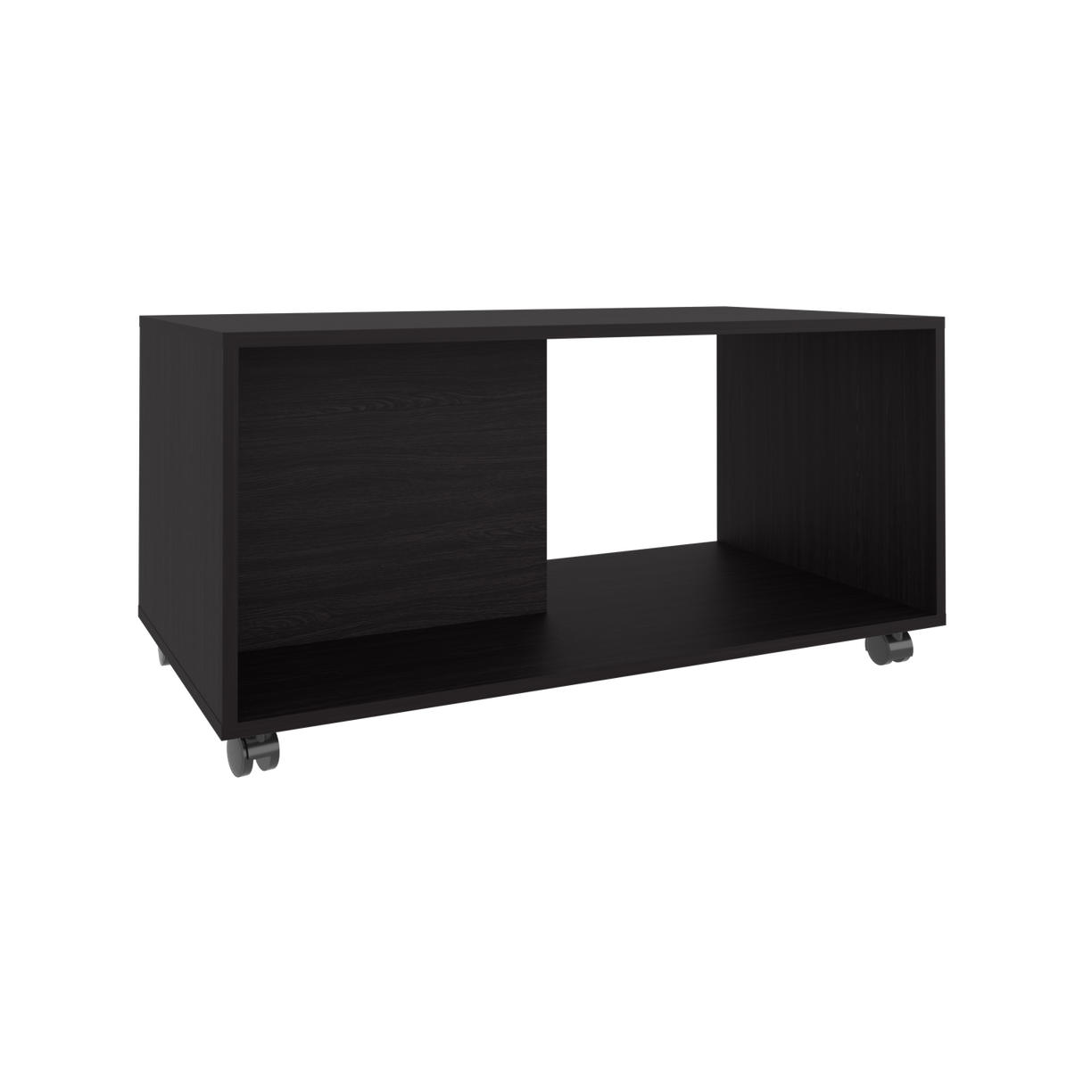 Mesa de Centro Patrick Wengue 92x45.1cm Rectangular con Compartimientos y con De Ruedas - MESAS DE CENTRO | Bylmo