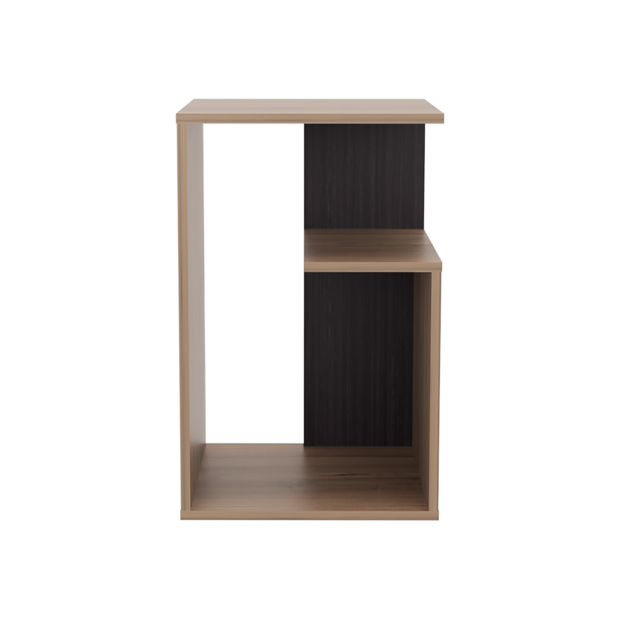 Mesa Auxiliar Everett Cafe Expreso y Wengue 39.8x63.4cm Rectangular con Dos Compartimientos - MESAS AUXILIARES | Bylmo