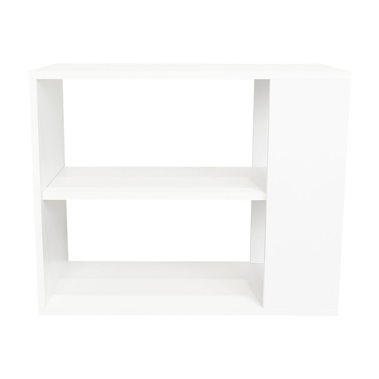 Mueble Auxiliar Garden Blanco 60x50cm Rectangular con Dos Compartimientos - MESAS AUXILIARES | Bylmo
