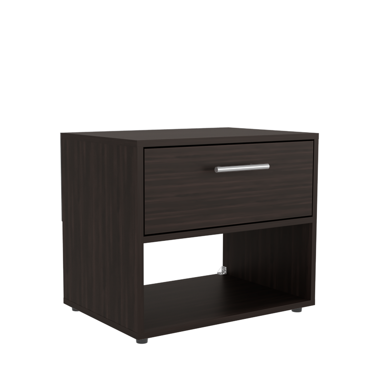 Mesa de Noche Alpine Nogal 53x45.9cm con Un Cajón - MESAS DE NOCHE | Bylmo