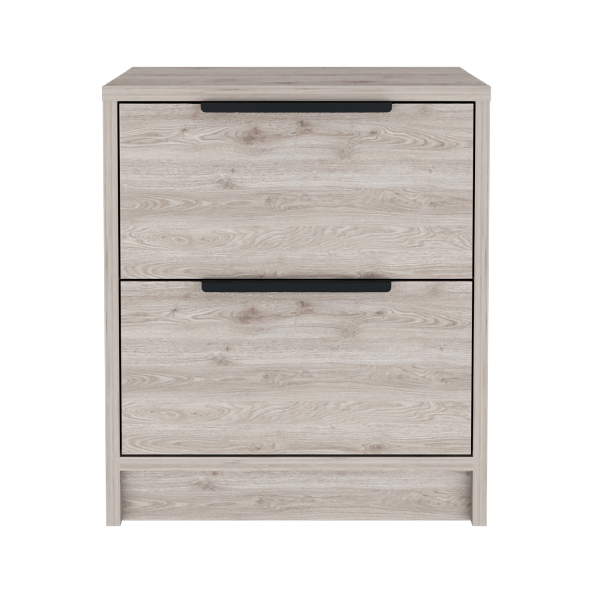 Mesa de Noche Kaia Ceniza 41x48cm con Dos Cajones - MESAS DE NOCHE | Bylmo
