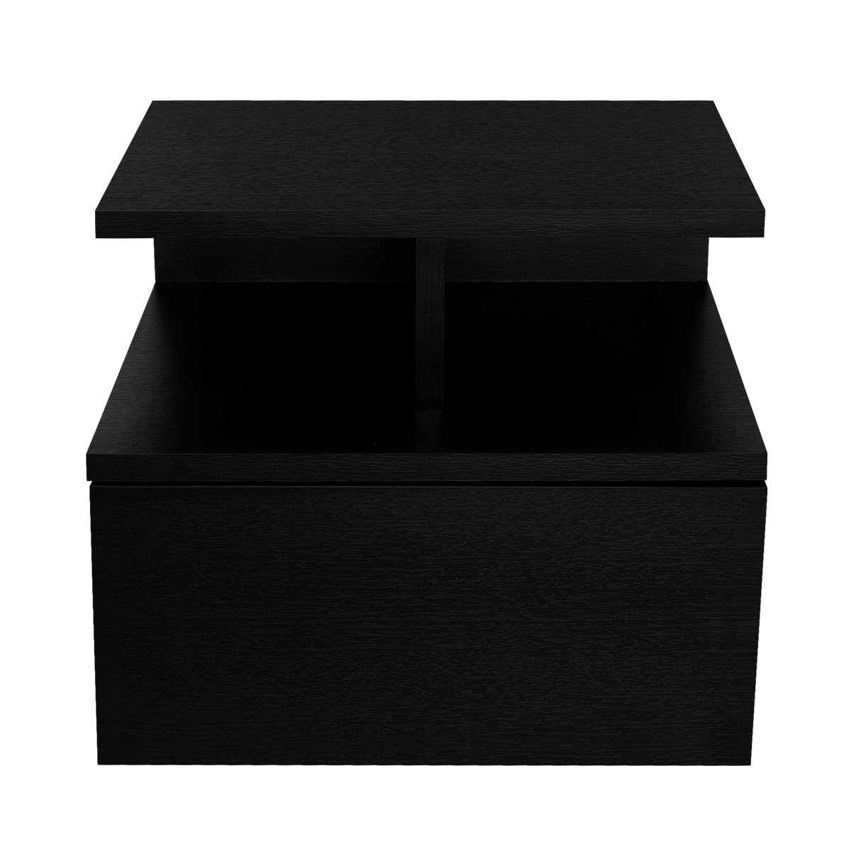 Mesa de Noche Flotante Wengue 35.6x29.5cm con Un Cajón - MESAS DE NOCHE | Bylmo