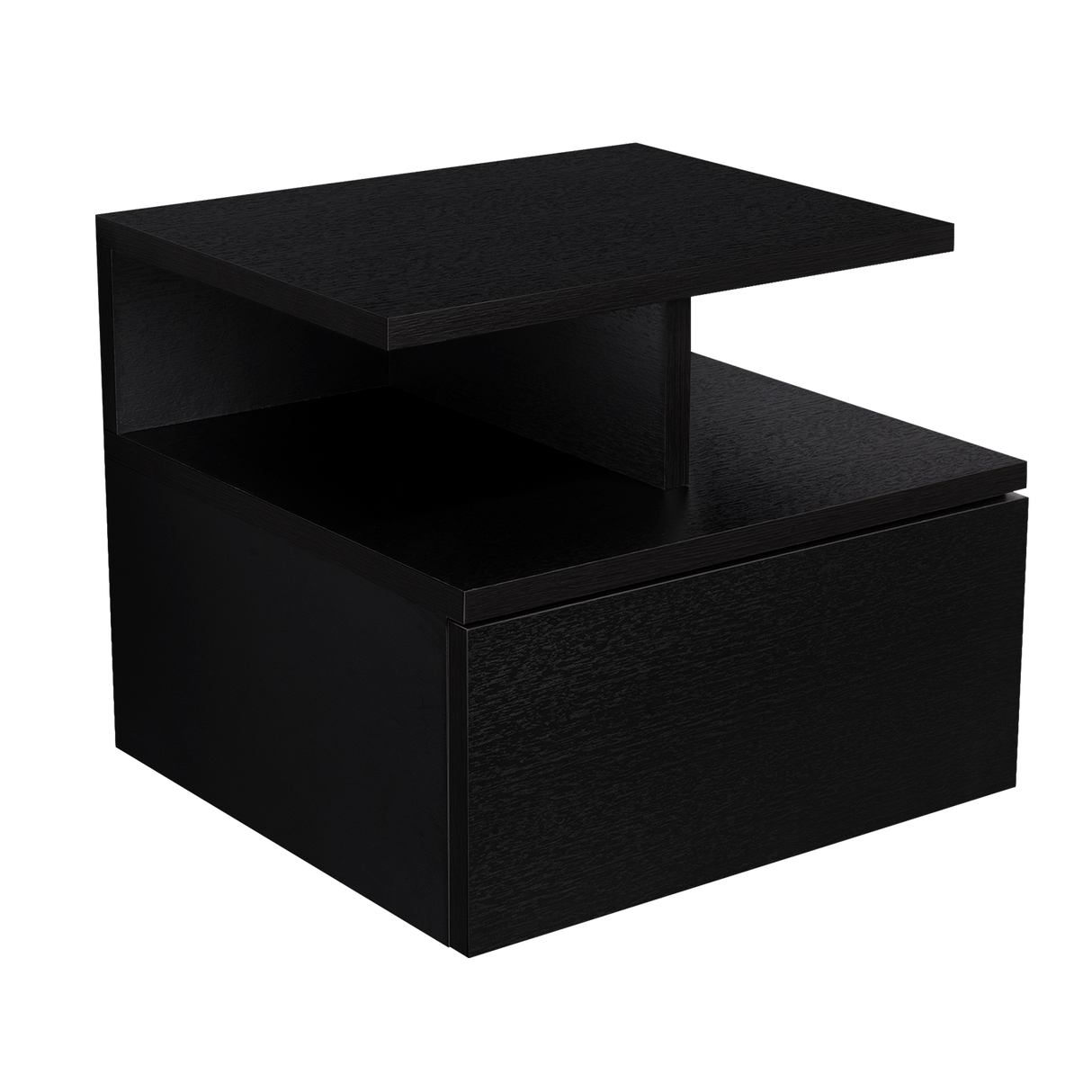 Mesa de Noche Flotante Wengue 35.6x29.5cm con Un Cajón - MESAS DE NOCHE | Bylmo