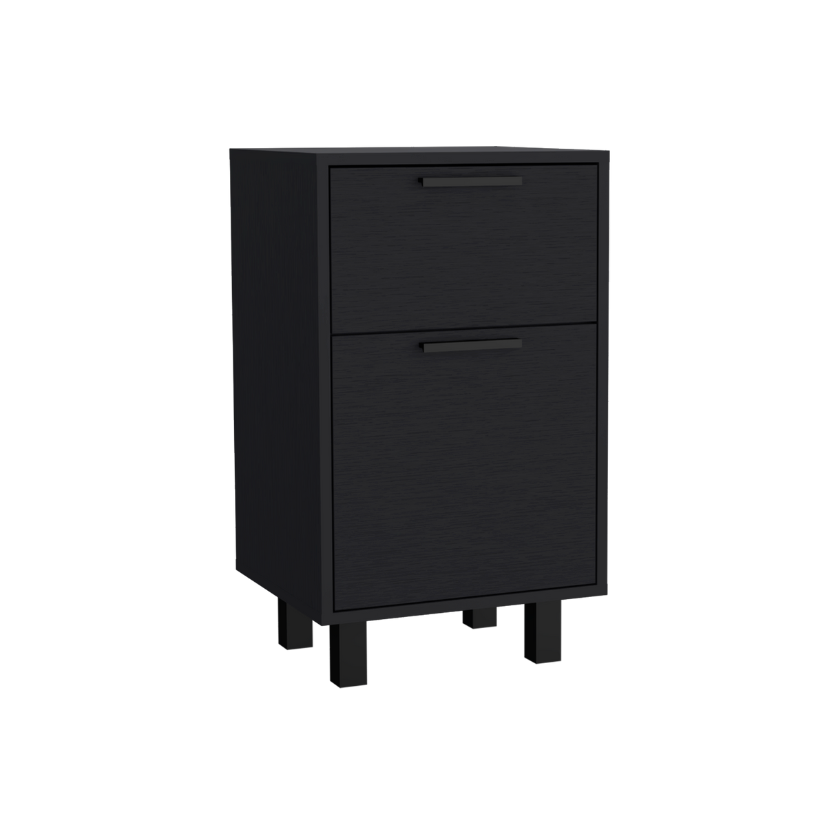 Mesa de Noche Z 80 Wengue 41x70cm con Dos Cajones - MESAS DE NOCHE | Bylmo