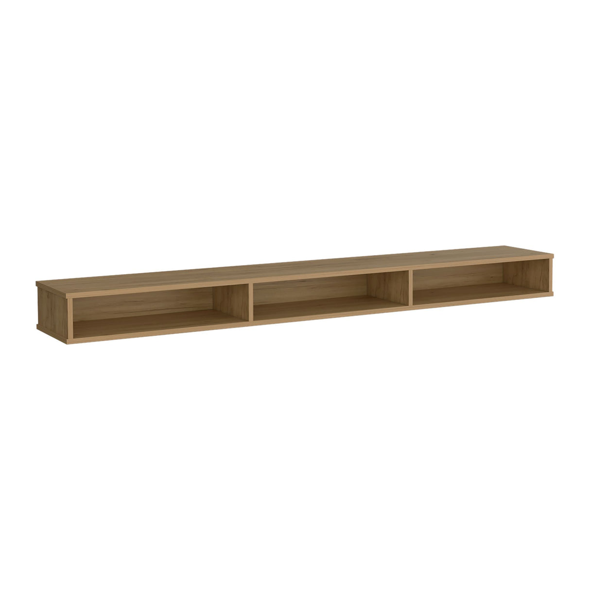 Rack de TV Flotante Luft Fresno 180x15cm Para TV Hasta 75 Pulgadas con Ranuras para Cables - MUEBLES DE TV | Bylmo