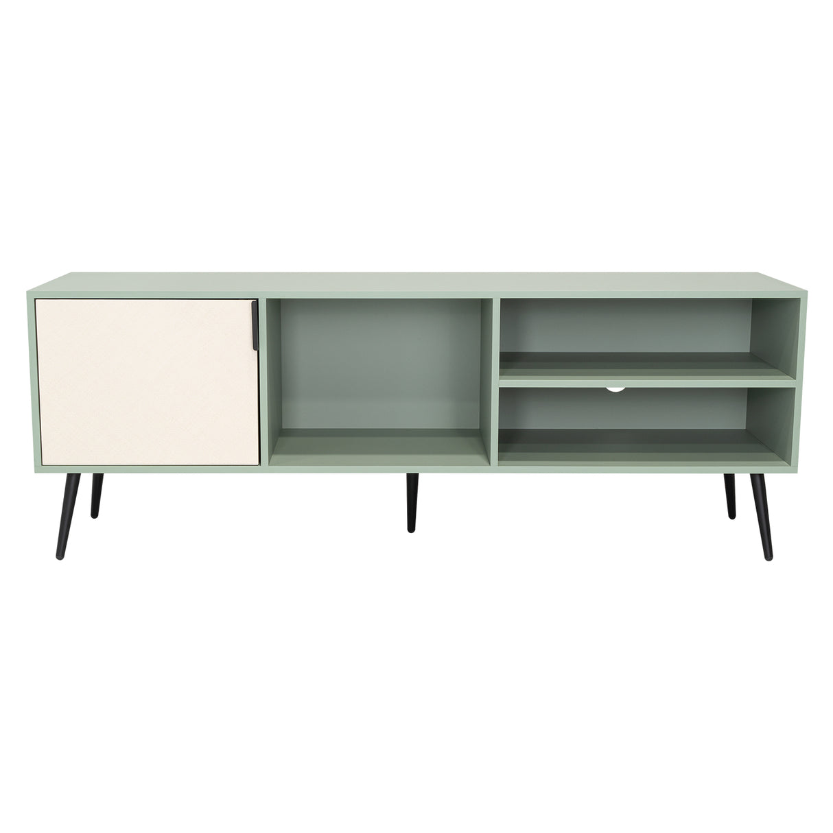 Rack de TV Vulcan Agave y Toquilla 160x58cm Para TV Hasta 65 Pulgadas con Ranuras para Cables - MUEBLES DE TV | Bylmo