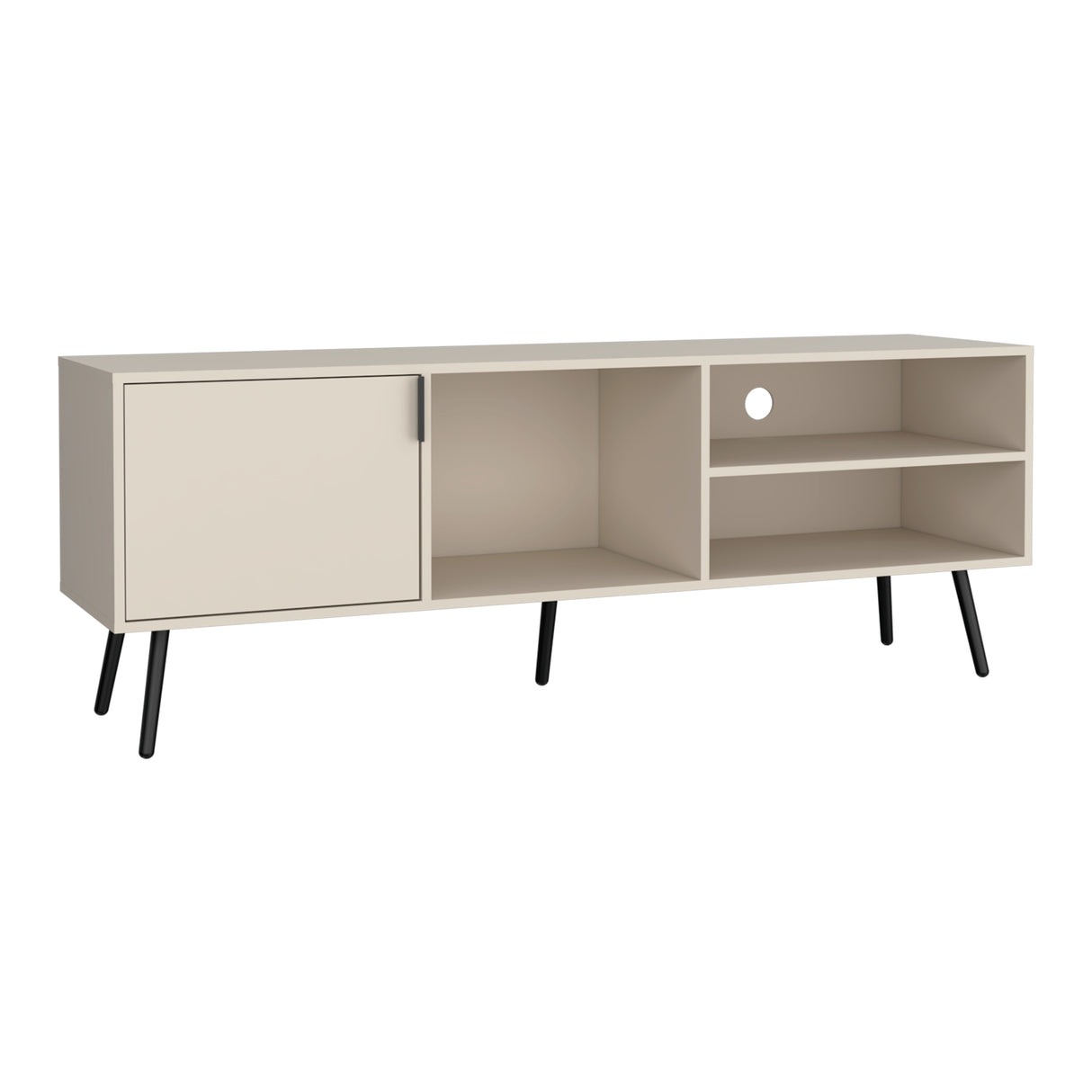 Rack de TV Vulcan Capri 160x58cm Para TV Hasta 65 Pulgadas con Ranuras para Cables - MUEBLES DE TV | Bylmo