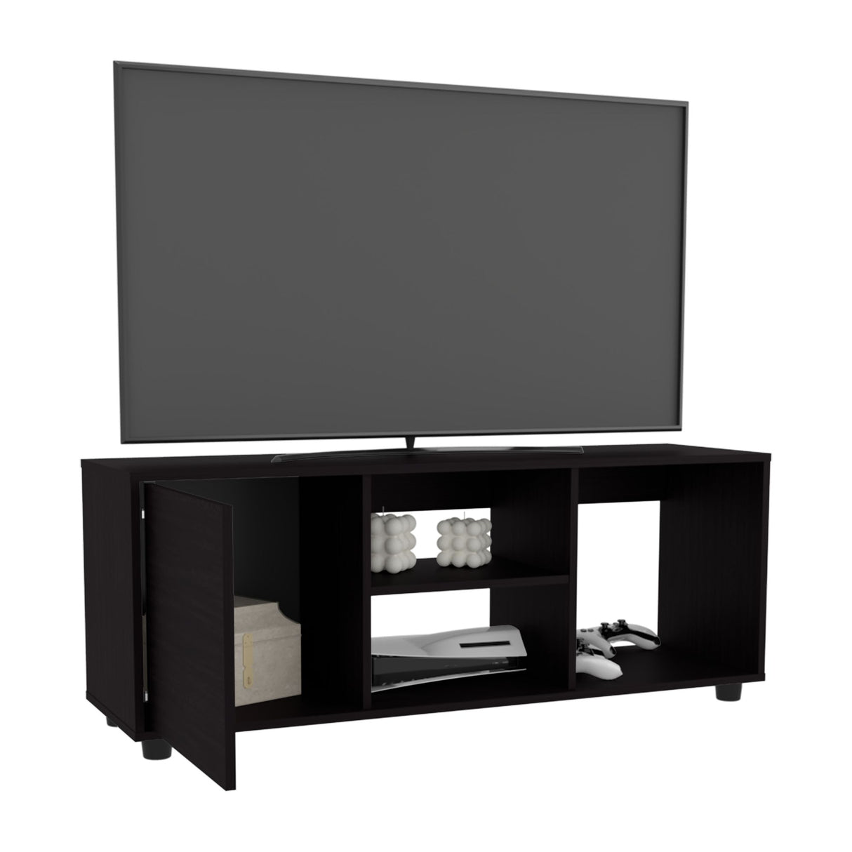 Rack de TV Adel Venecia Wengue 130.1x46.7cm Para TV Hasta 55 Pulgadas - MUEBLES DE TV | Bylmo