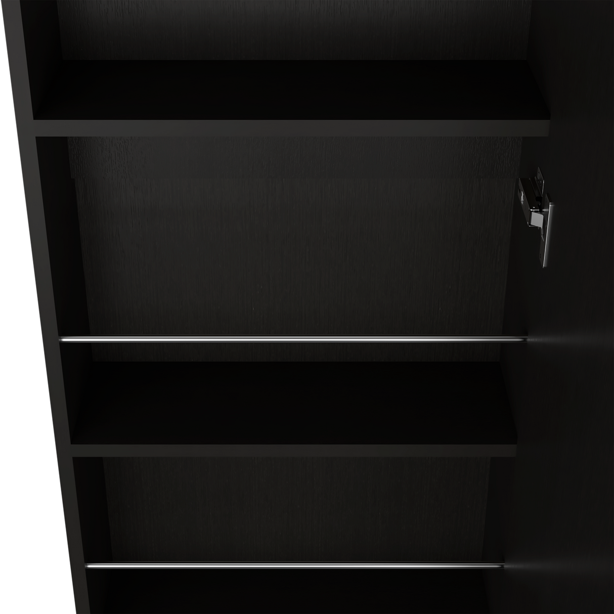 Zapatero de Pared Leto Wengue 47x170cm de Cinco Niveles con Espejo - ZAPATEROS | Bylmo
