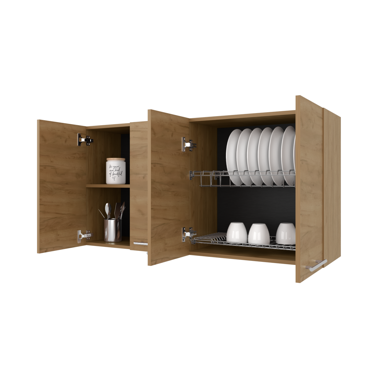 Mueble Superior de Cocina Fresno Europeo 120x60cm con Locero - MUEBLES SUPERIORES DE COCINA | Bylmo