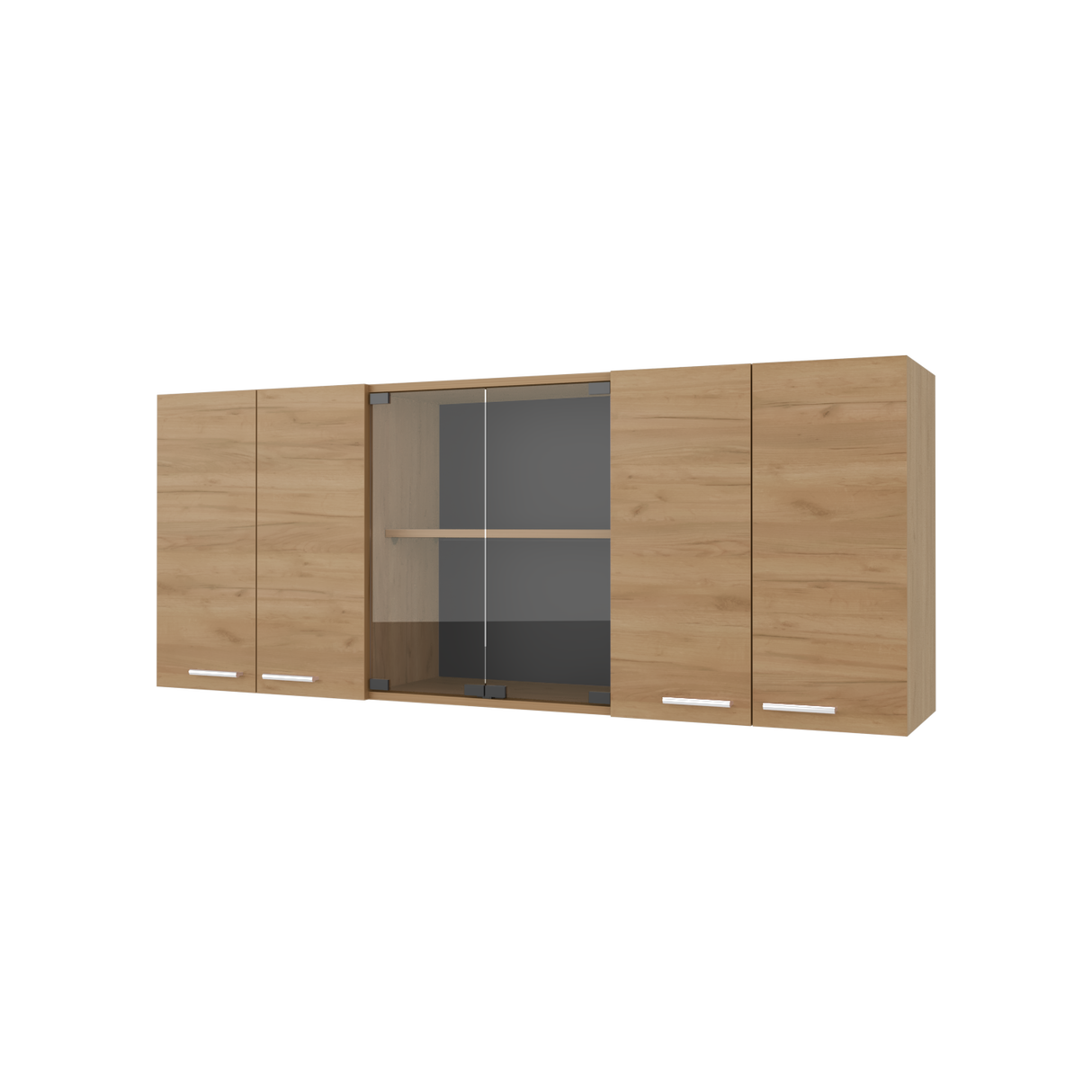 Mueble Superior de Cocina Fresno Europeo 150x60cm con Locero - MUEBLES SUPERIORES DE COCINA | Bylmo