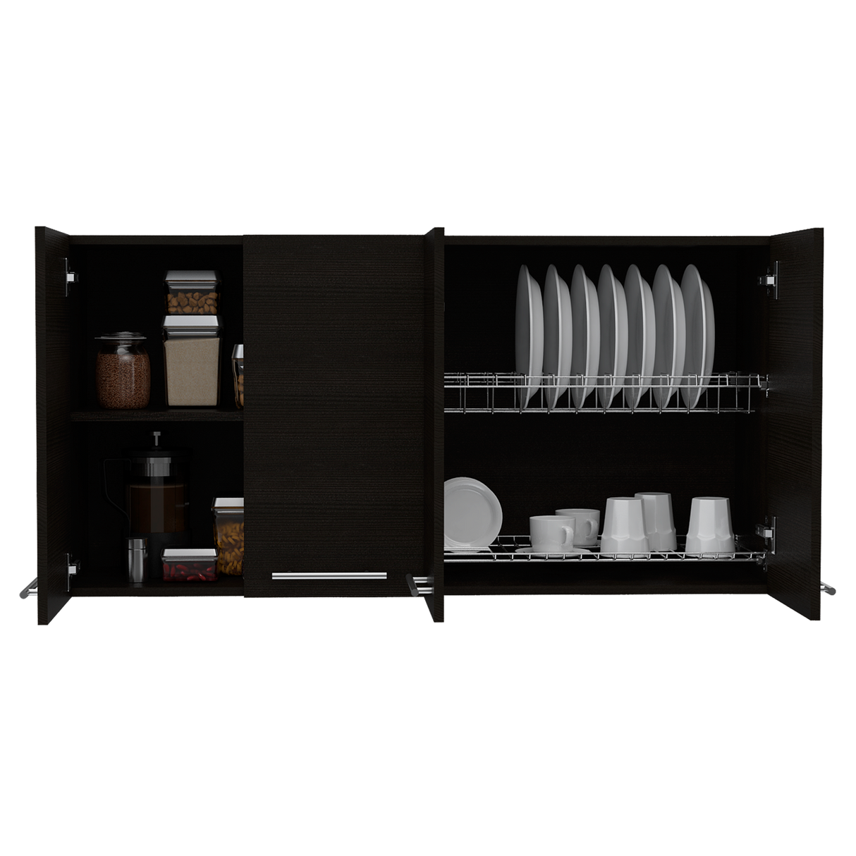 Mueble Superior de Cocina Wengue 120x60cm con Locero - MUEBLES SUPERIORES DE COCINA | Bylmo