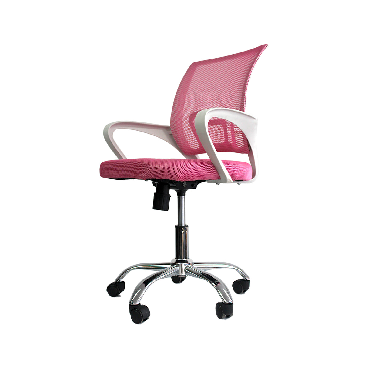 Silla de Oficina Tok Rosado 57x52cm Reclinable y Giratoria con Ruedas - SILLAS DE OFICINA | Bylmo