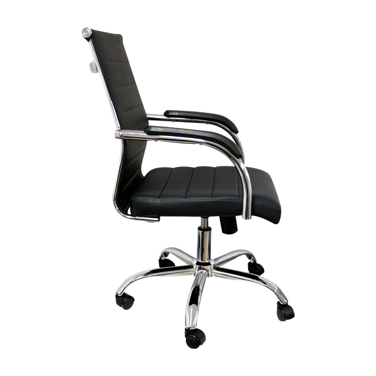 Silla de Oficina Venecia Negro 54.5x50cm Reclinable y Giratoria con Ruedas - SILLAS DE OFICINA | Bylmo