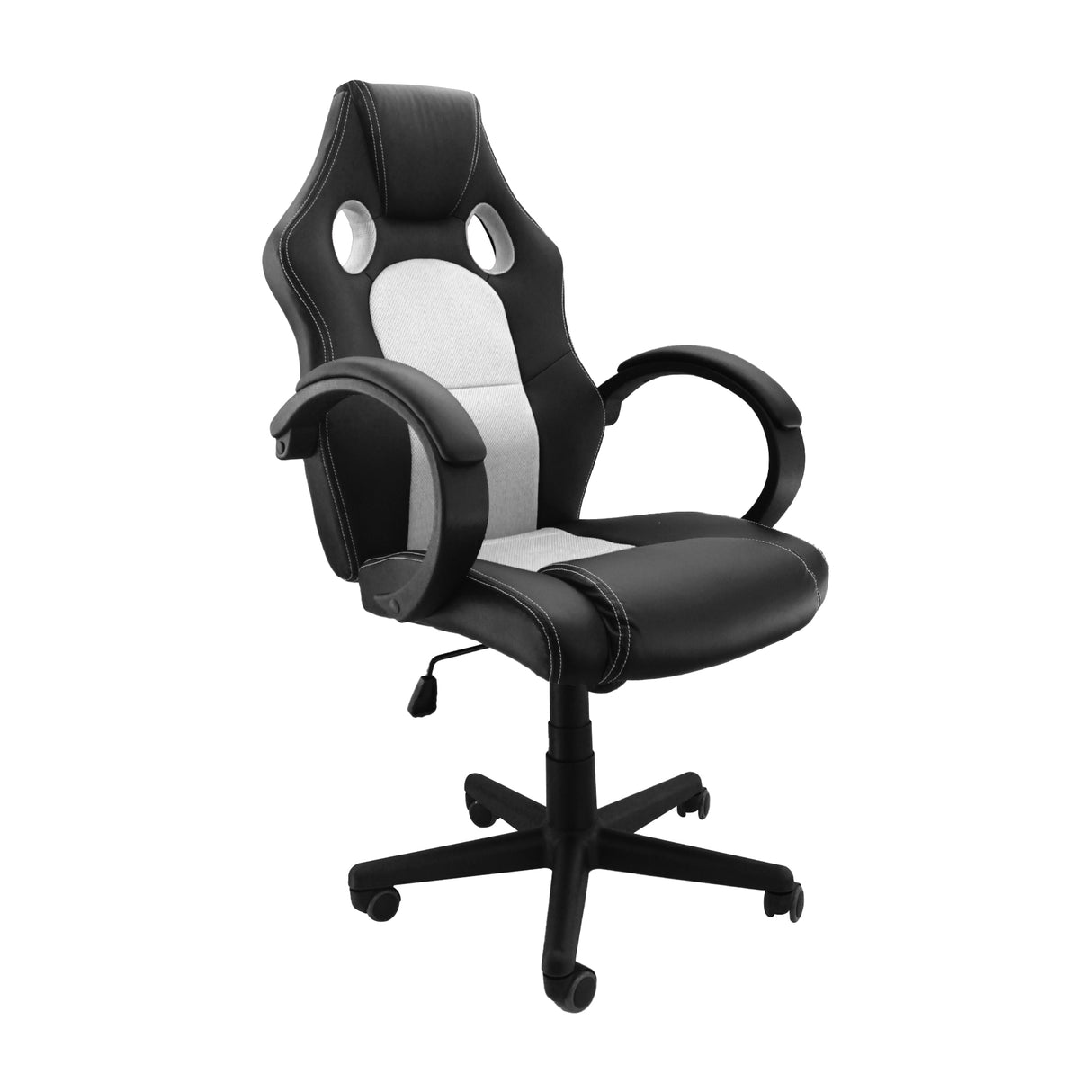 Silla Gamer Raptor Blanco 60x51cm Reclinable y Giratoria con Ruedas - SILLAS DE OFICINA | Bylmo