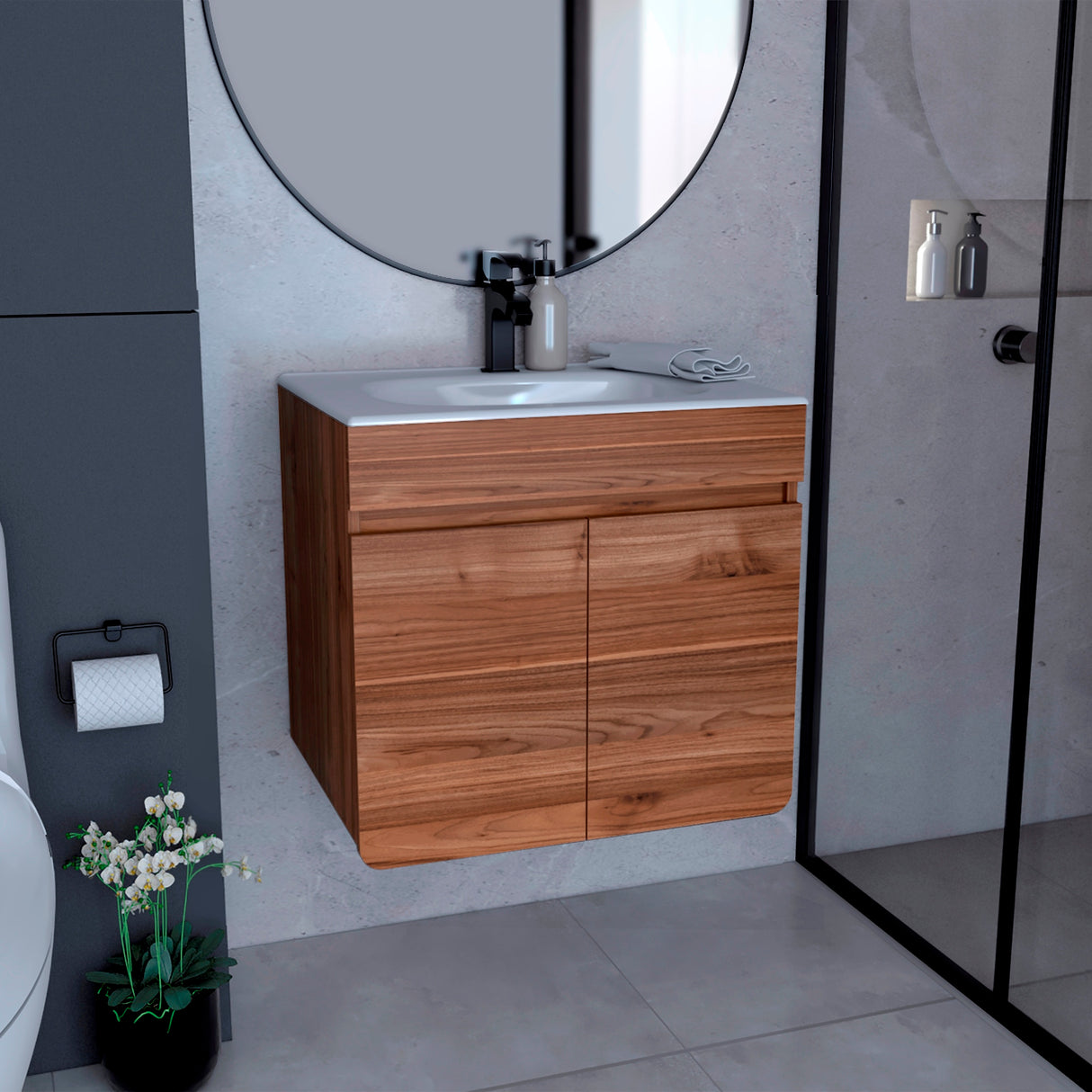 Mueble para Lavamanos Aluvia Gales 59.6x55.5cm Flotante con Lamvamanos - MUEBLES PARA LAVAMANOS | Bylmo