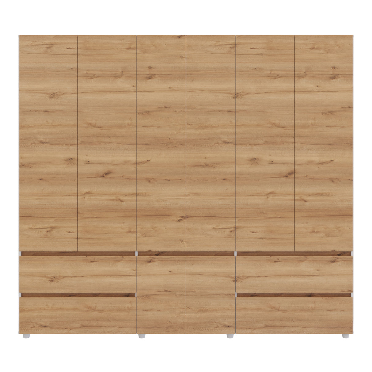 Closet Dallas Duna y Blanco 220x200cm con Cuatro Cajones y con Doce Compartimientos - CLOSETS | Bylmo
