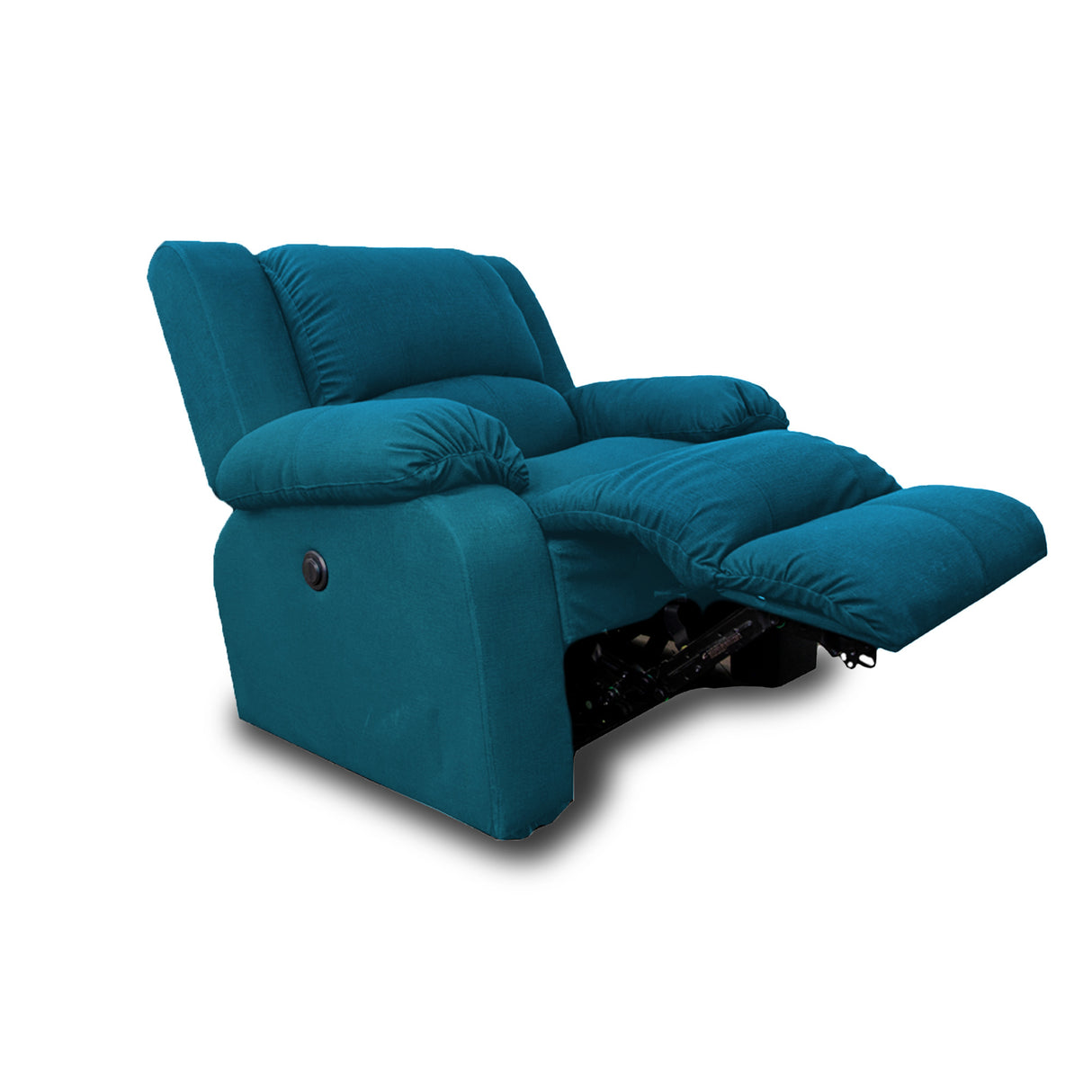 Silla Poltrona Reclinable Eléctrica Reclinomatic Turquesa 90x102cm con Reposapiés - SOFAS Y POLTRONAS | Bylmo
