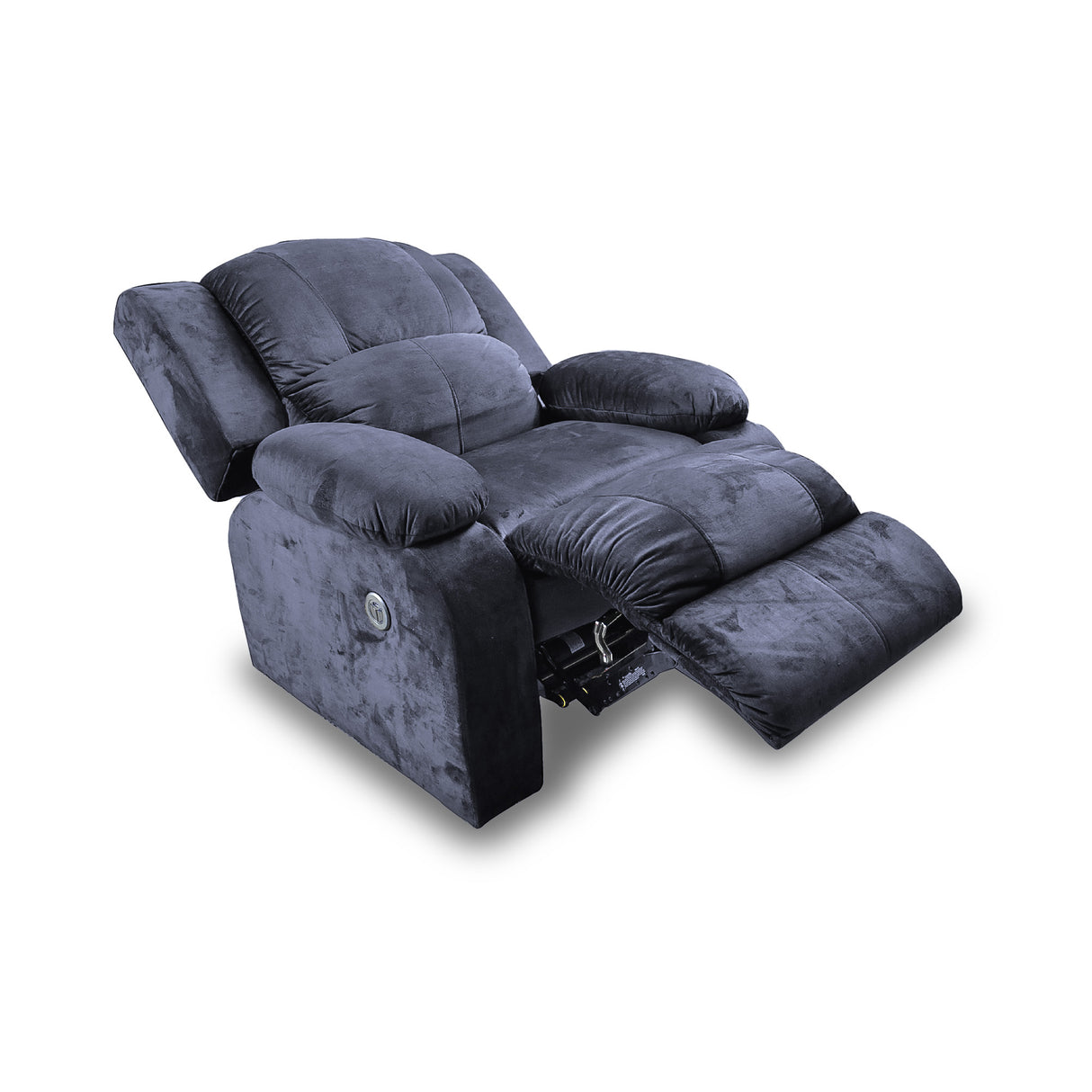 Silla Poltrona Reclinable Eléctrica Reclinomatic Gris Oscuro 90x102cm con Reposapiés - SOFAS Y POLTRONAS | Bylmo