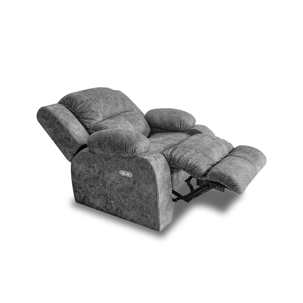 Silla Poltrona Reclinable Eléctrica Reclinomatic Grafito 90x102cm con Reposapiés - SOFAS Y POLTRONAS | Bylmo