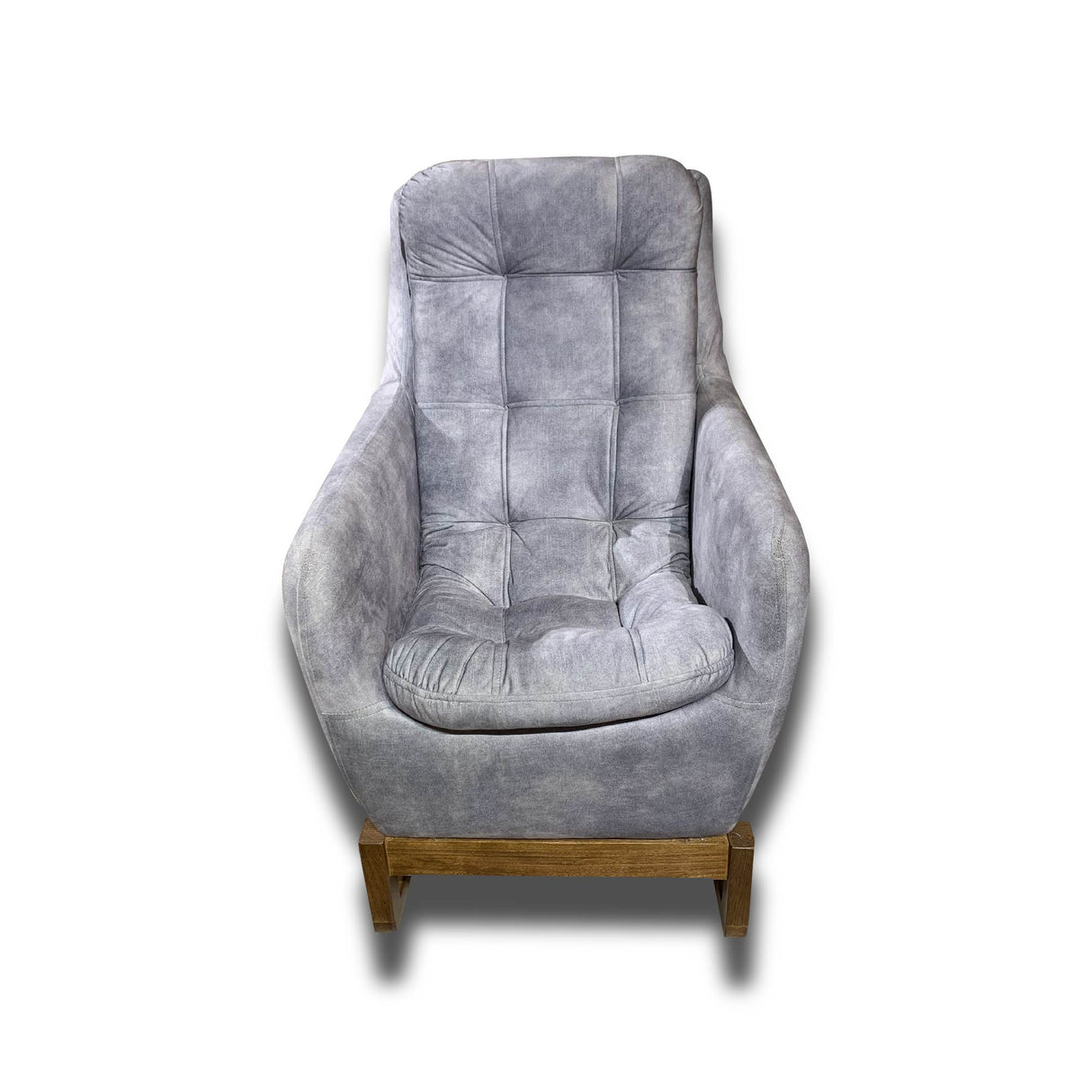 Poltrona Mecedora Paris Gris 68x102cm con Puff - SOFAS Y POLTRONAS | Bylmo