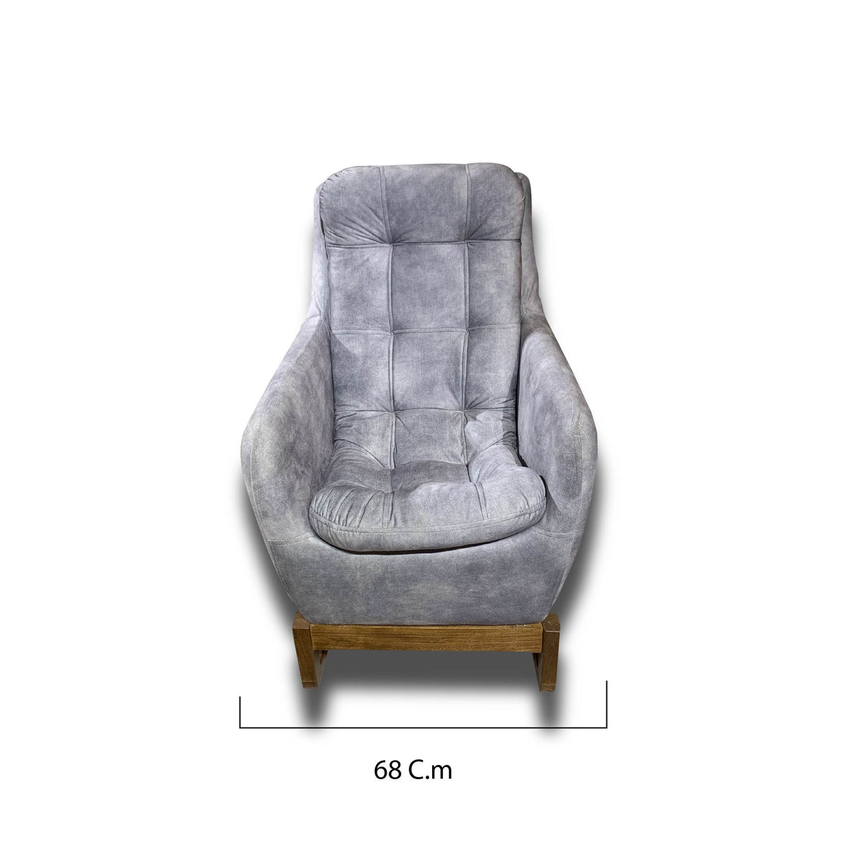 Poltrona Mecedora Paris Gris 68x102cm con Puff - SOFAS Y POLTRONAS | Bylmo