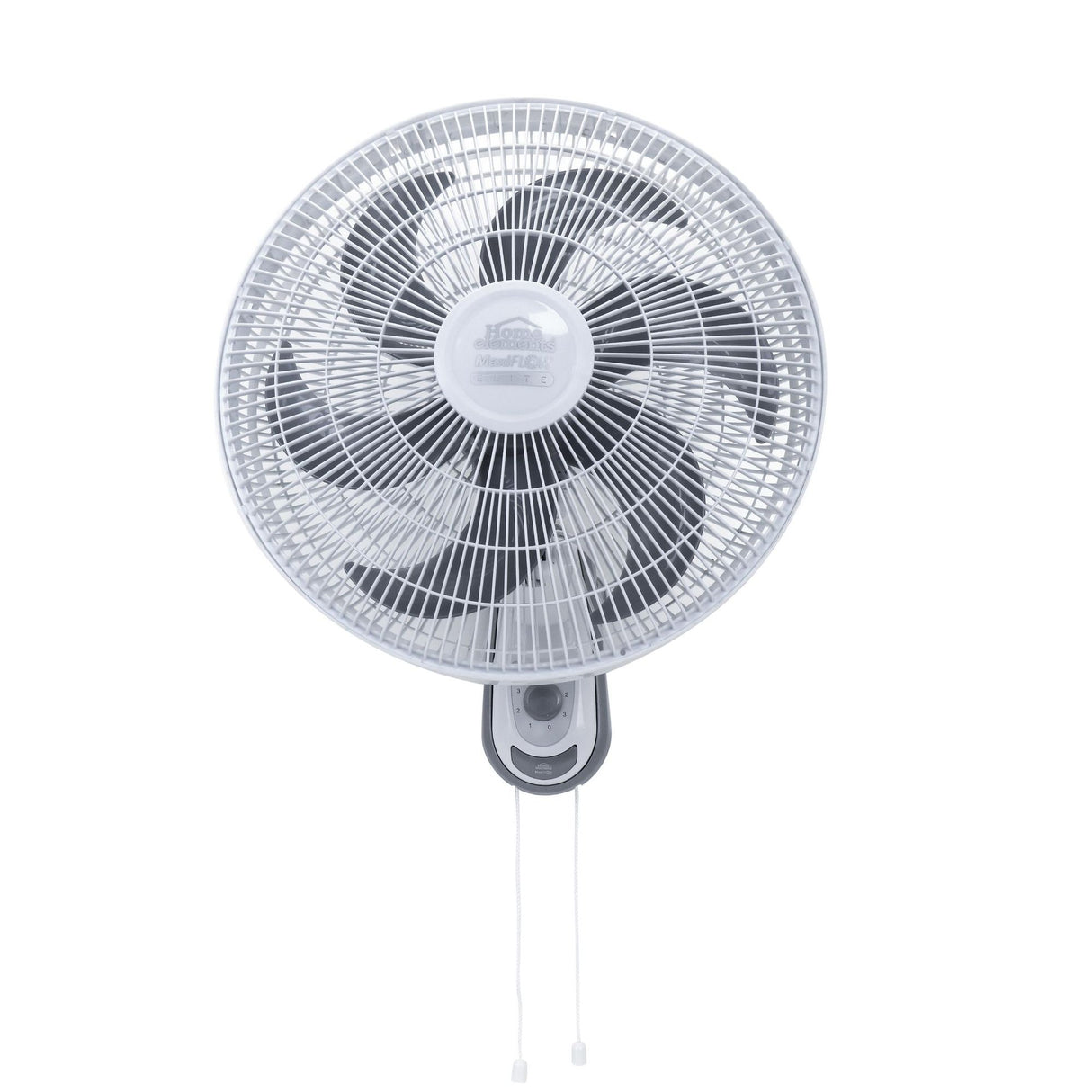 Ventilador de Pared MaxiFlow Elite Blanco y Gris 37x56cm de Tres Velocidades con Oscilación - VENTILADORES | Bylmo