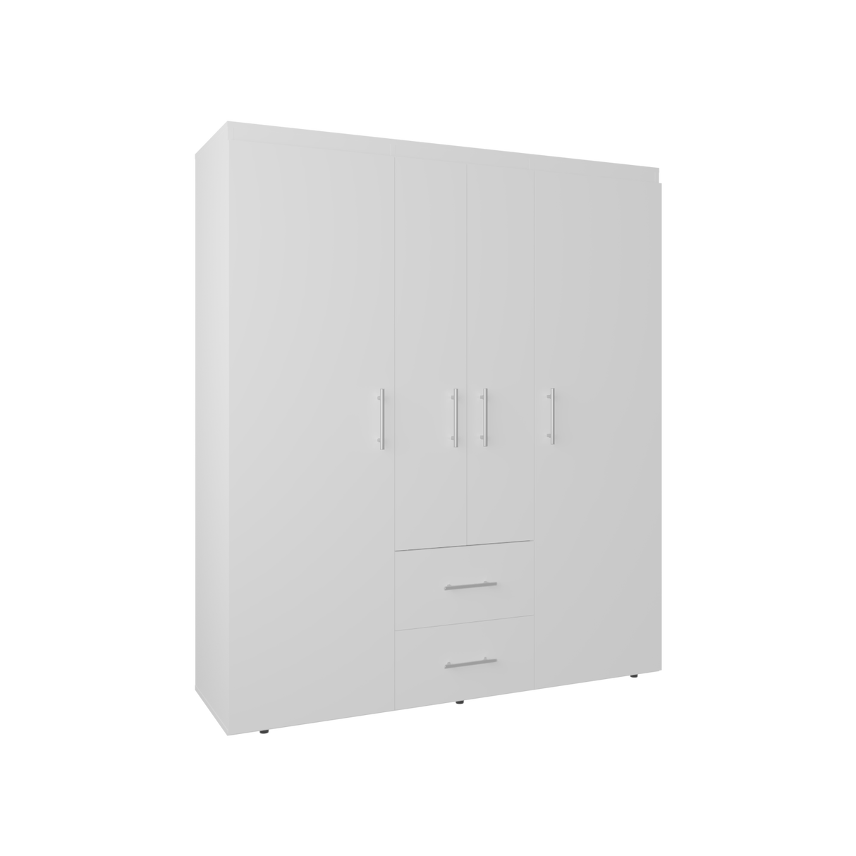 Closet Bariloche Blanco 177.9x50.4cm con Dos Cajones Tres Entrepaños y con Diez Compartimiento - CLOSETS | Bylmo