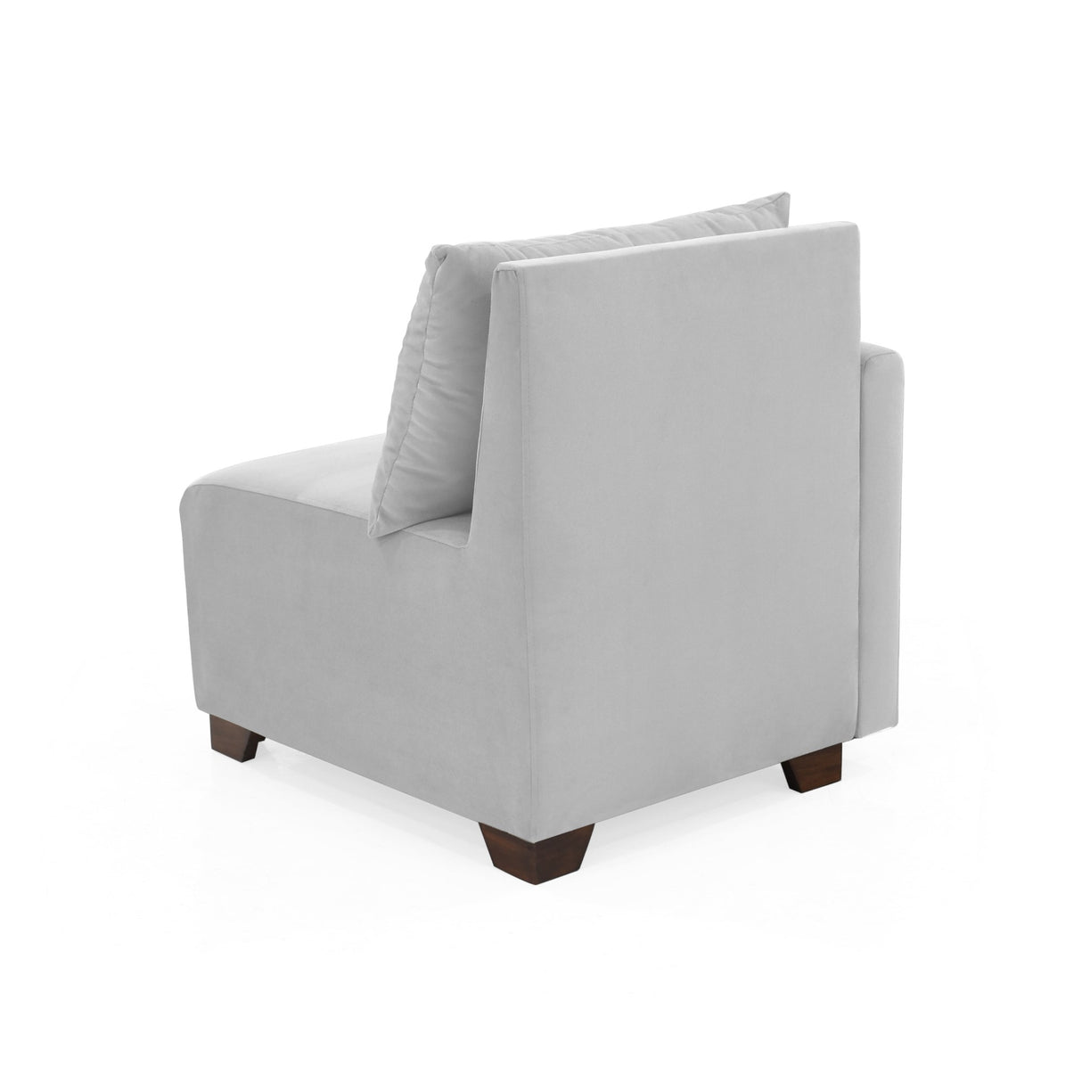 Poltrona Modular Alcala Plata 70x80cm de Un Puesto con Apoya Brazos Derecho - SOFAS Y POLTRONAS | Bylmo